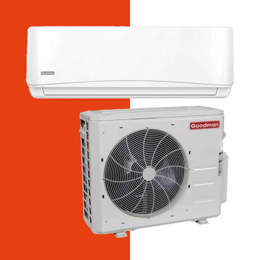 Goodman 19 Series Ductless Heat Pump – 1 Ton / 12,000 BTU