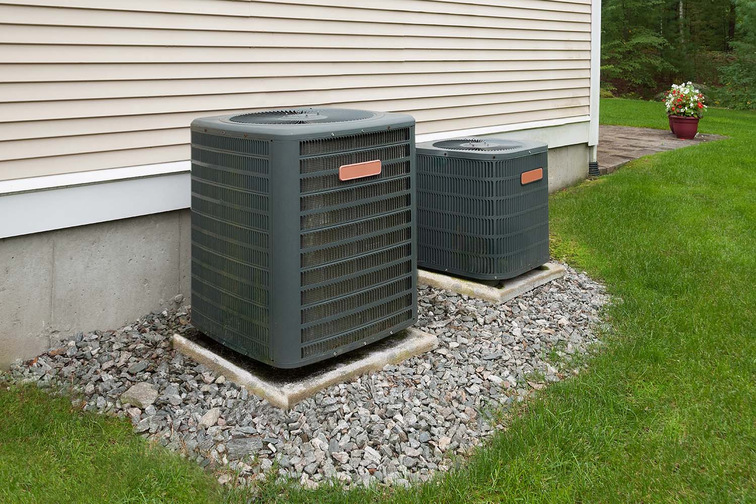 Outdoor AC units that need to be prepared for summer use.